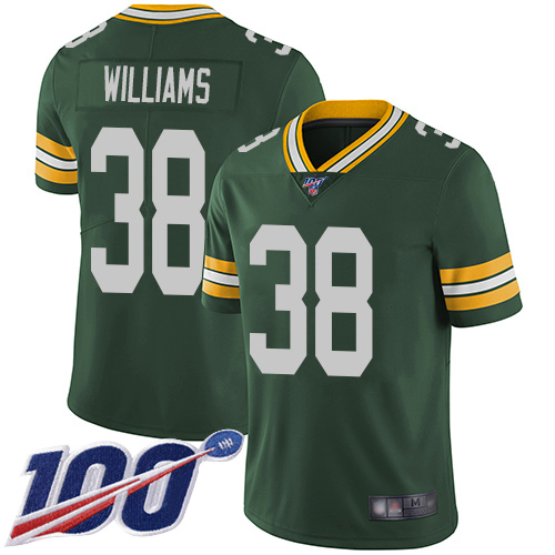 Green Bay Packers Limited Green Men 38 Williams Tramon Home Jersey Nike NFL 100th Season Vapor Untouchable
